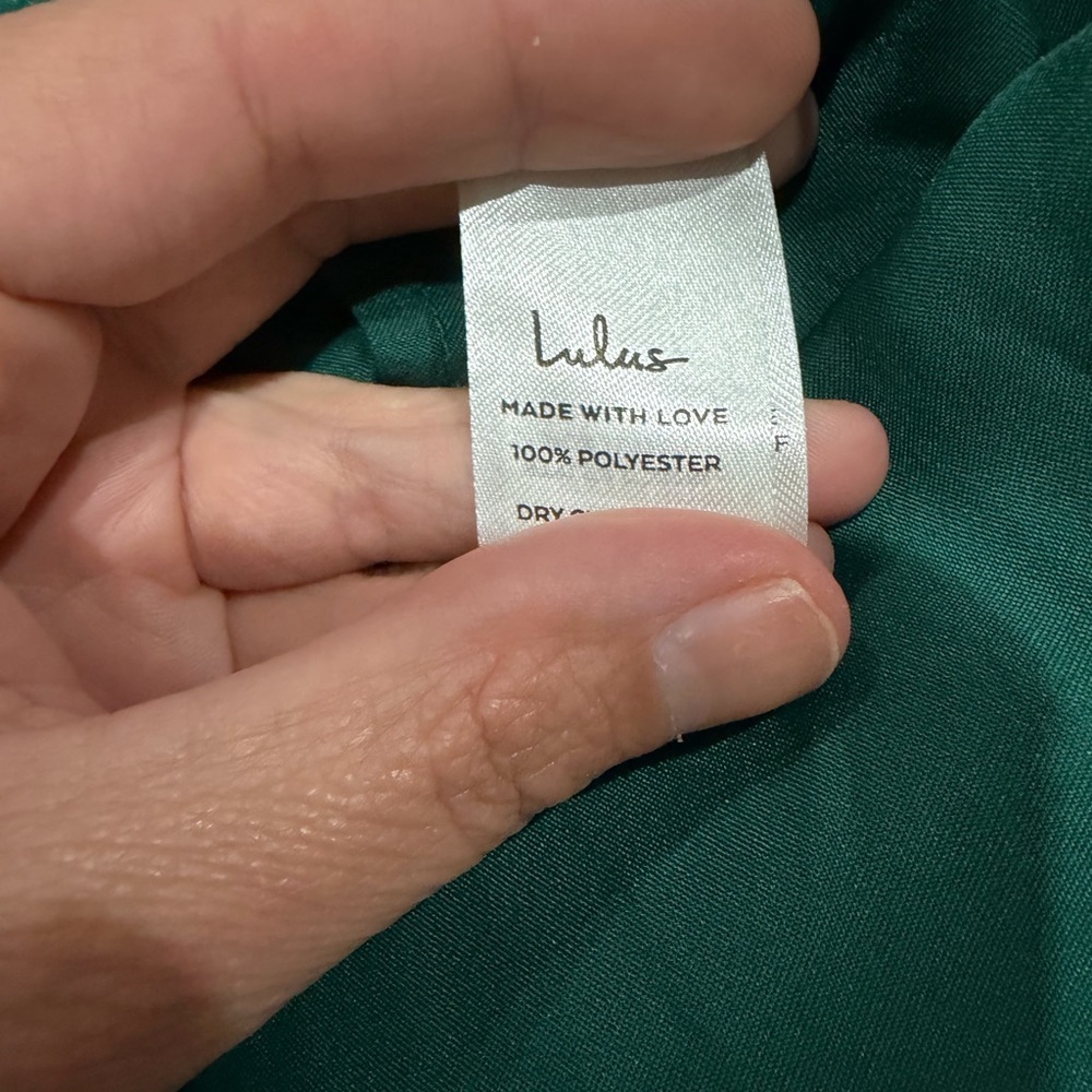 Lulu's Forest Green Cowl Neck Midi Slip Dress - Picture 4 of 5